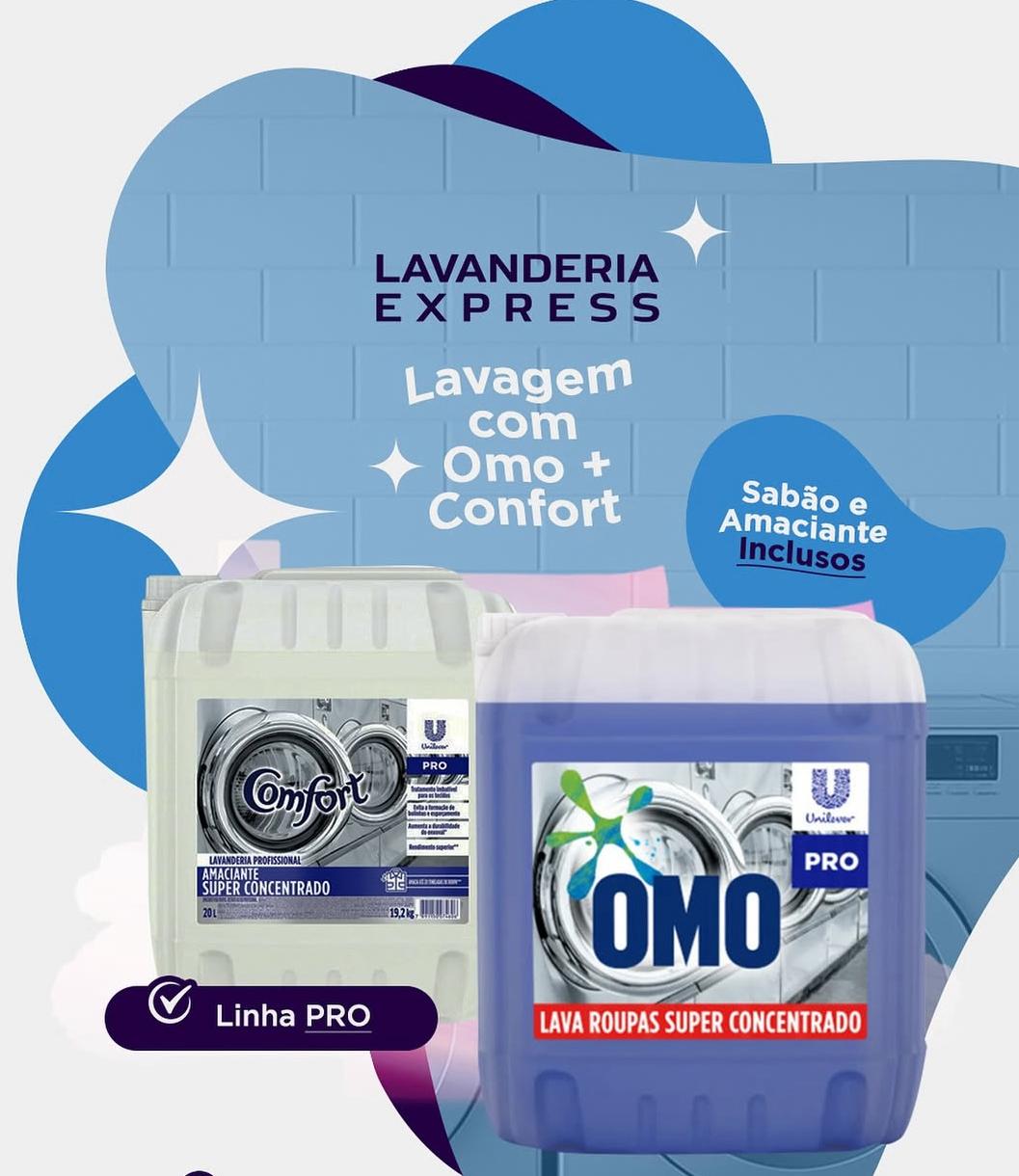 Lavagem com Omo + Confort